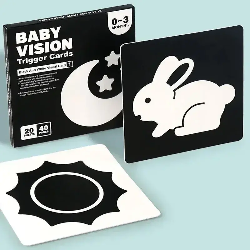 Baby Book Vision Trigger Cognize Cards Infant Kids Parent-child Early Learning Books 0-36 Monthes Montessori Educational Toys