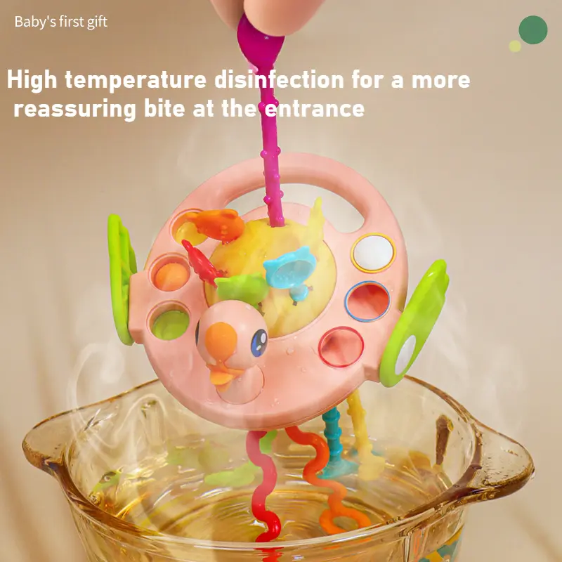 Baby Montessori Sensory Development Educational Toys Pull String Finger Grasp Training Early Learning Toy Teething BPA Free 1-3Y