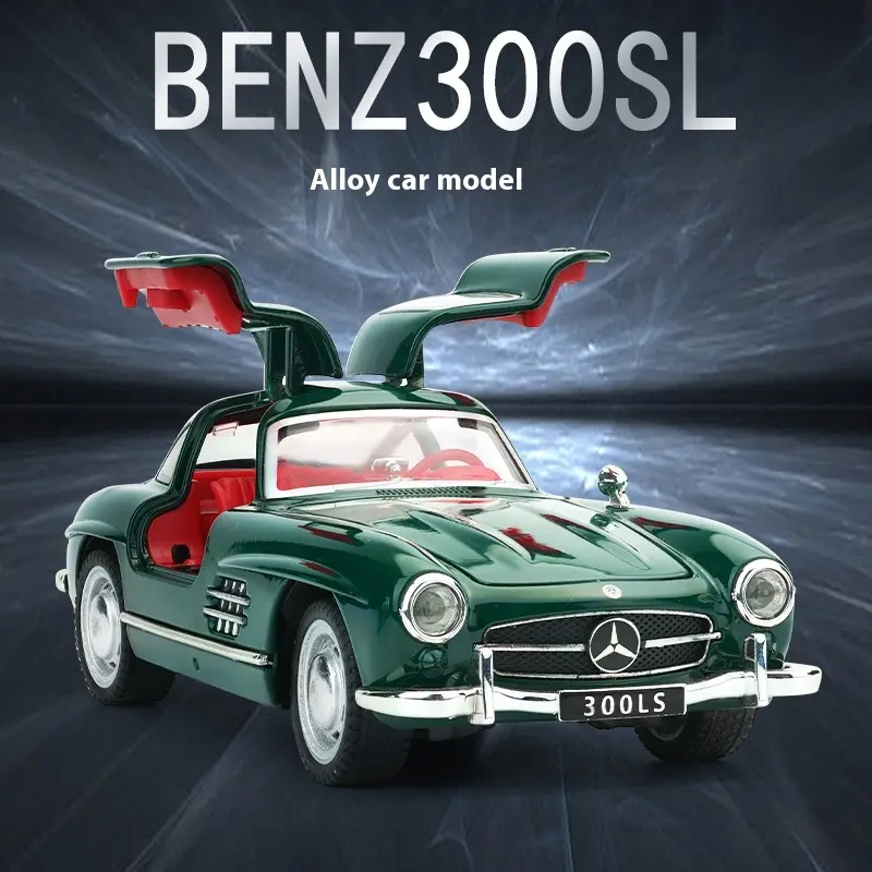 1:32 Mercedes Benz 300SL Classic Car Alloy Car Diecast Model Simulation Miniature Car Model Decorative Trendy Ornaments For Boy