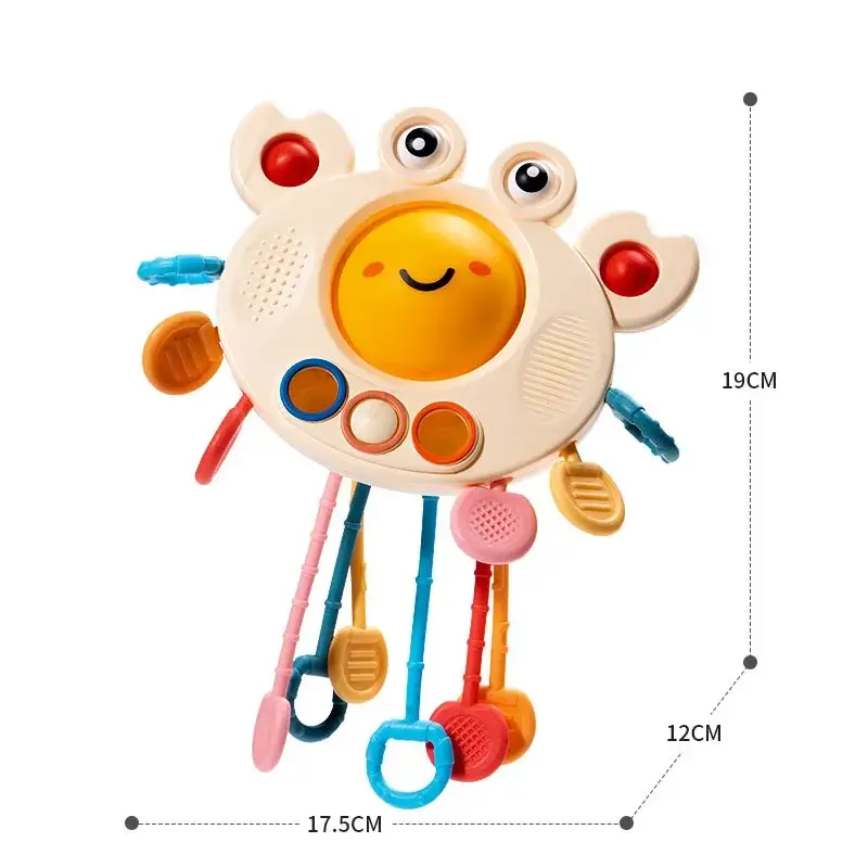 Montessori Pull String Sensory Toys Baby 6 12 Months Silicone Activity Toys Development Educational Toys for Baby 1 To 3 Years