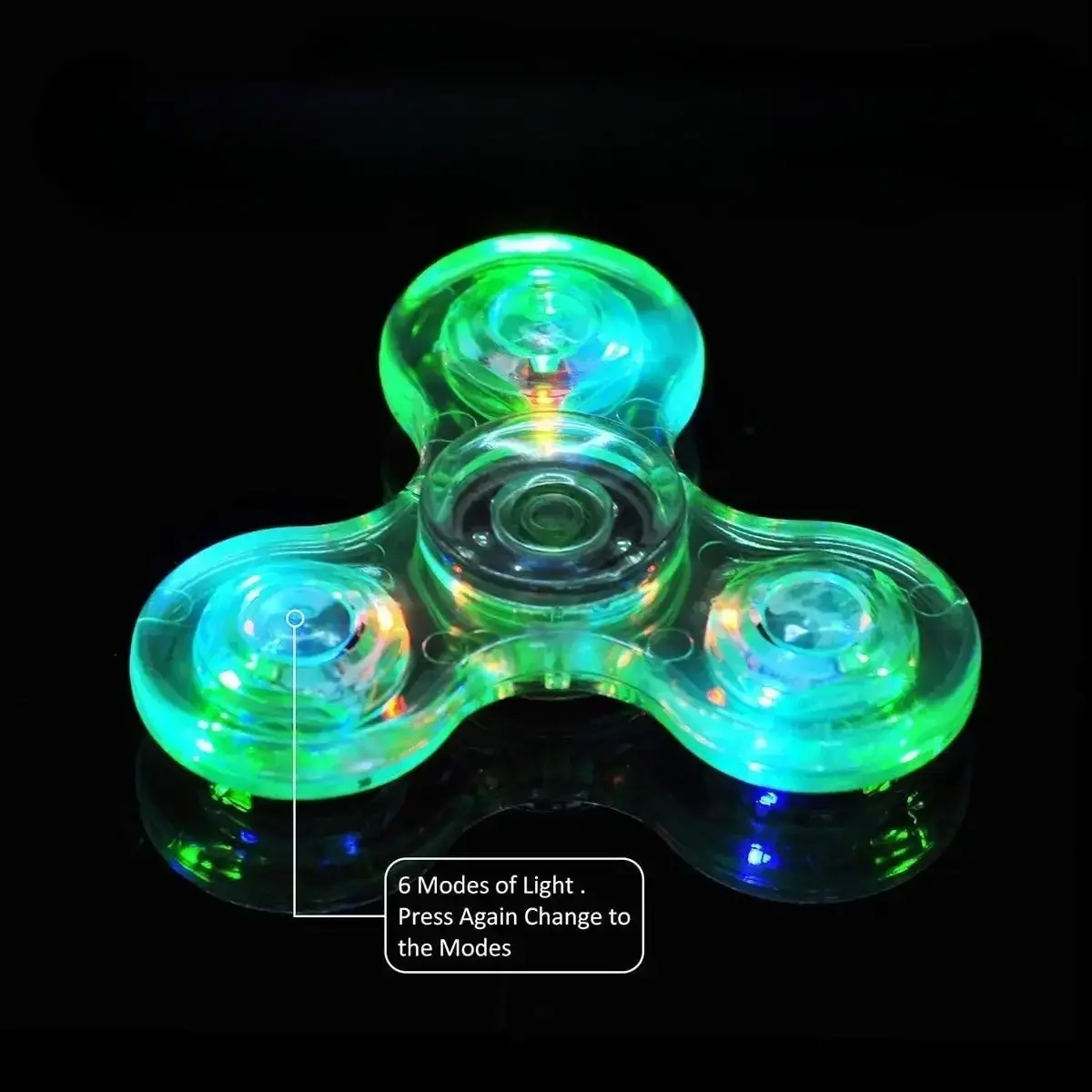 Light Fidget Spinner Hand Top Spinners Glow in Dark LED Light Spiner Finger Stress Relief  Interesting Toys Interesting Gift