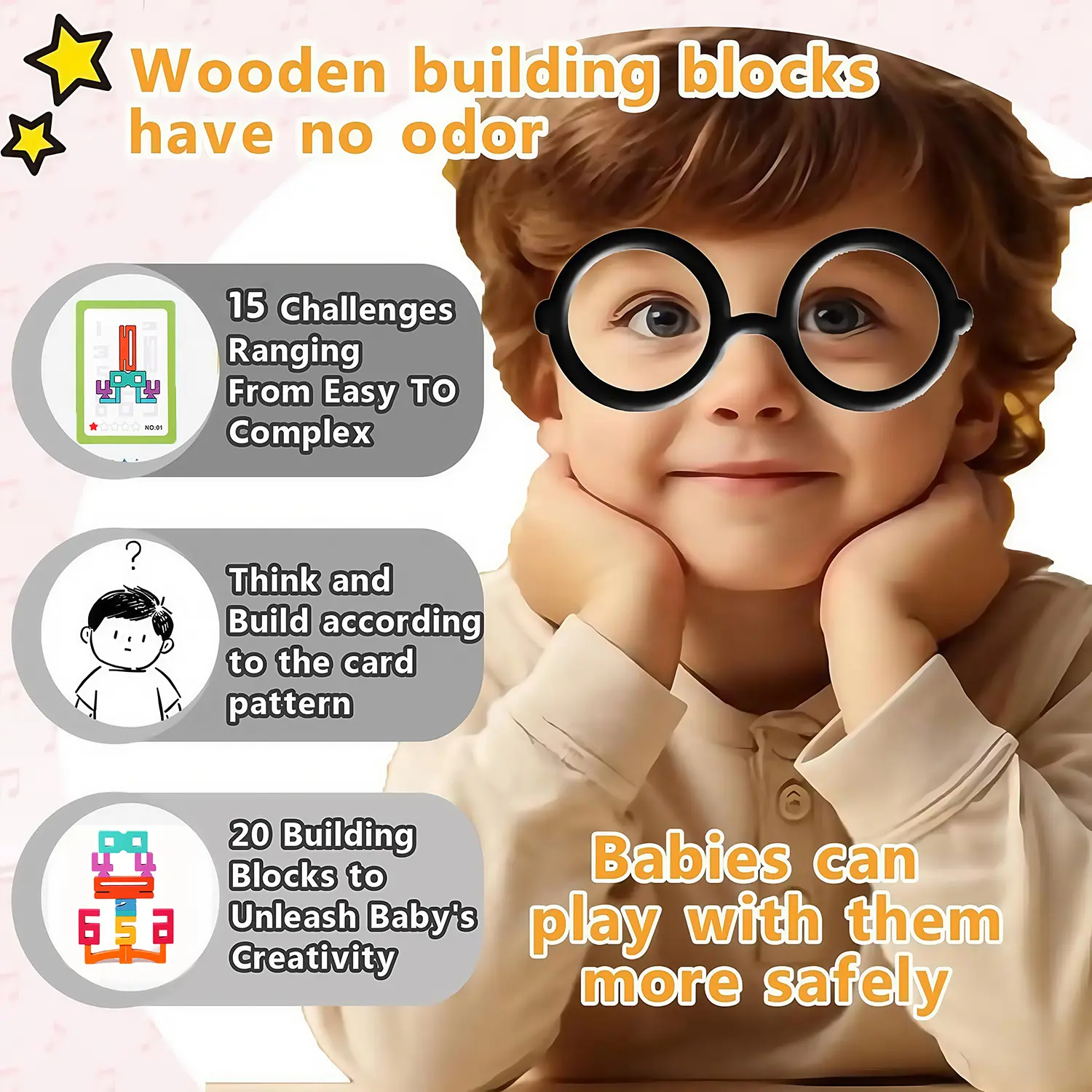 Wooden Number Buiding Blocks Montessori Creative Puzzle Stacking Toys Educational Toys Early Math Logical Thinking Development