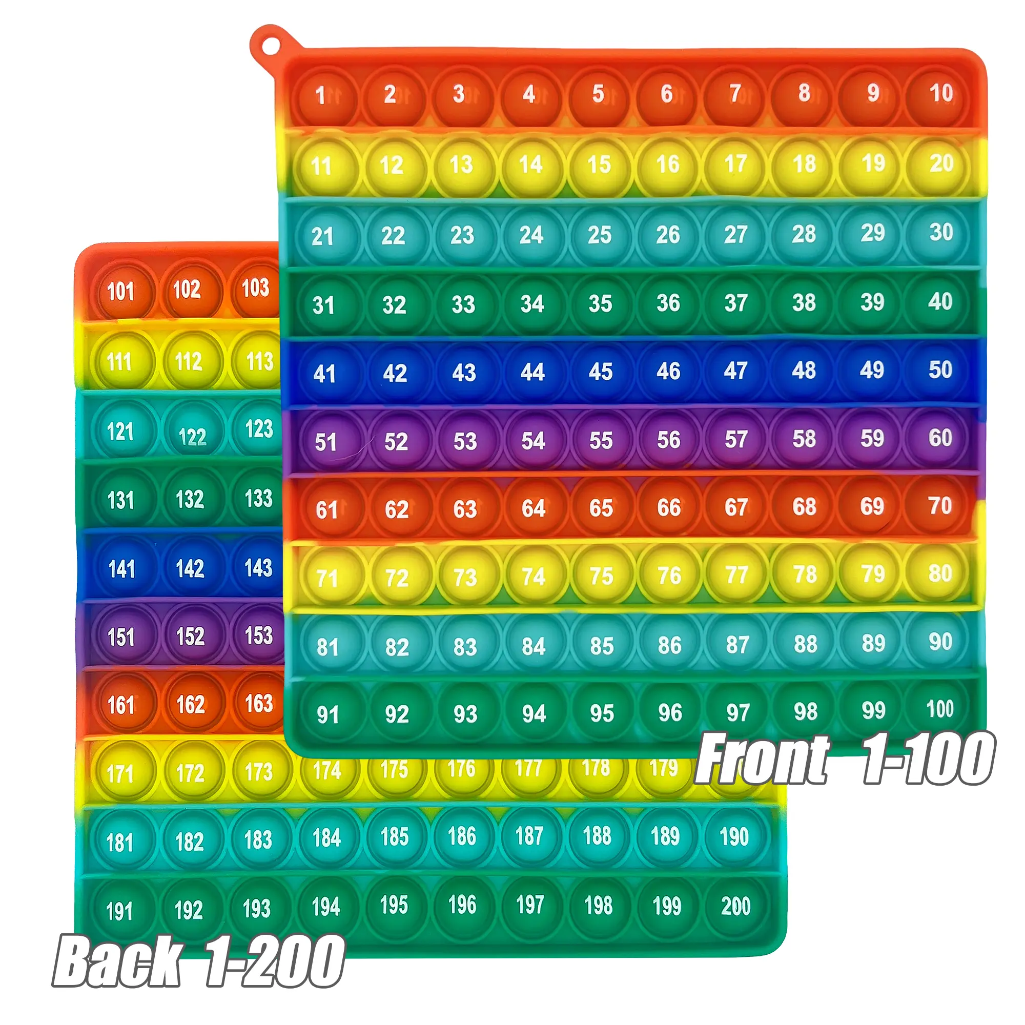 Learn Numbers 1-200 Counting Math Fidget Toys, Push Bubbles Educational Mathematics Learning Toys for Kids Classroom