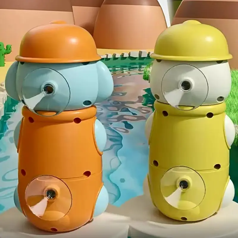 Baby Shower Bath Toys Cute Duck Elephant Children Water Play Spinner with Suction Cup Waterwheel Games for Kid Bathroom