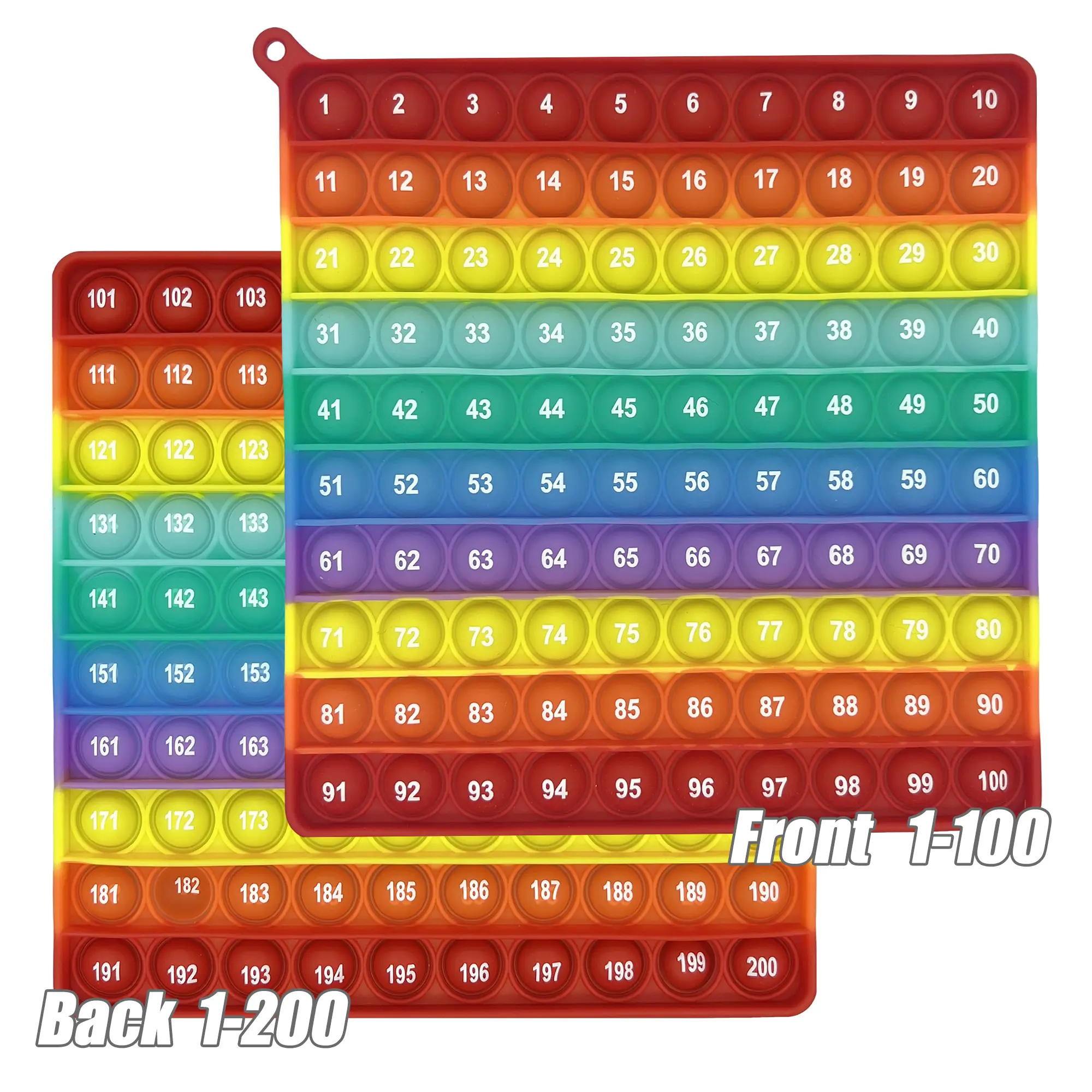 Learn Numbers 1-200 Counting Math Fidget Toys, Push Bubbles Educational Mathematics Learning Toys for Kids Classroom