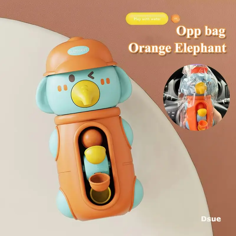 Baby Shower Bath Toys Cute Duck Elephant Children Water Play Spinner with Suction Cup Waterwheel Games for Kid Bathroom