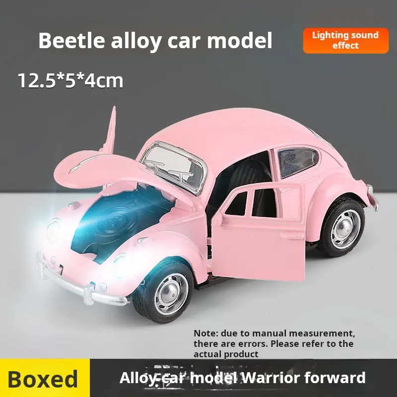 1:326 Alloy Classic Car Model Sound and Light Childrens Toy Car Ornaments Pull-Back Car Model Boy Toy Die-Cast Educational Toy