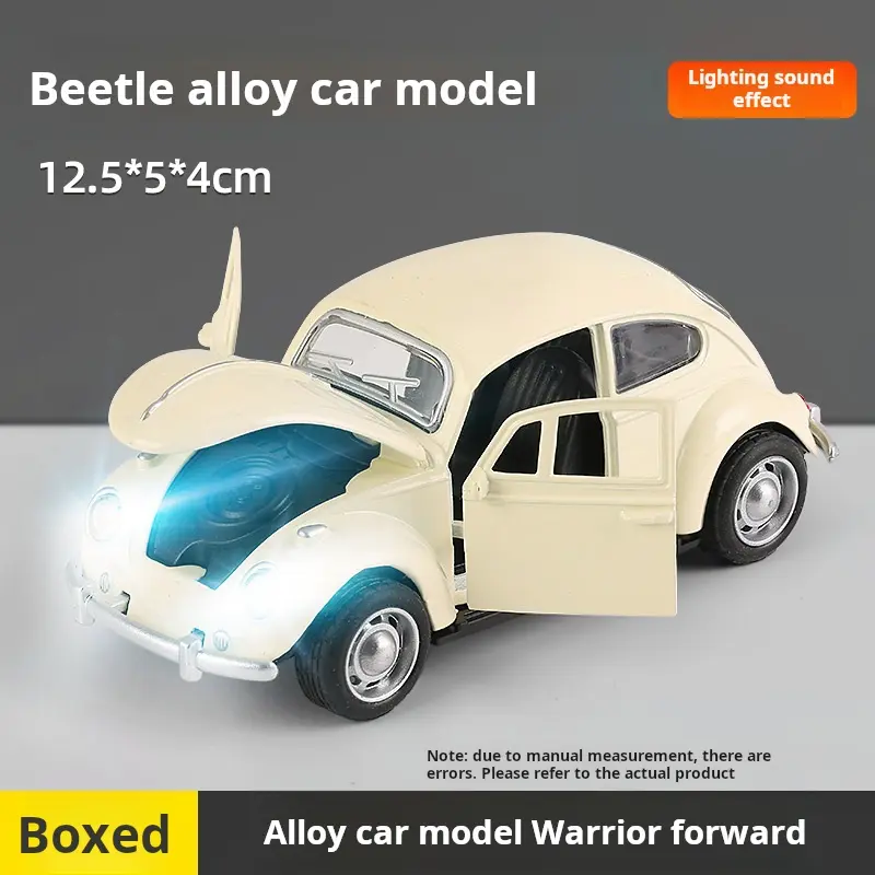 1:326 Alloy Classic Car Model Sound and Light Childrens Toy Car Ornaments Pull-Back Car Model Boy Toy Die-Cast Educational Toy