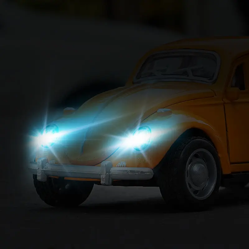 1:326 Alloy Classic Car Model Sound and Light Childrens Toy Car Ornaments Pull-Back Car Model Boy Toy Die-Cast Educational Toy