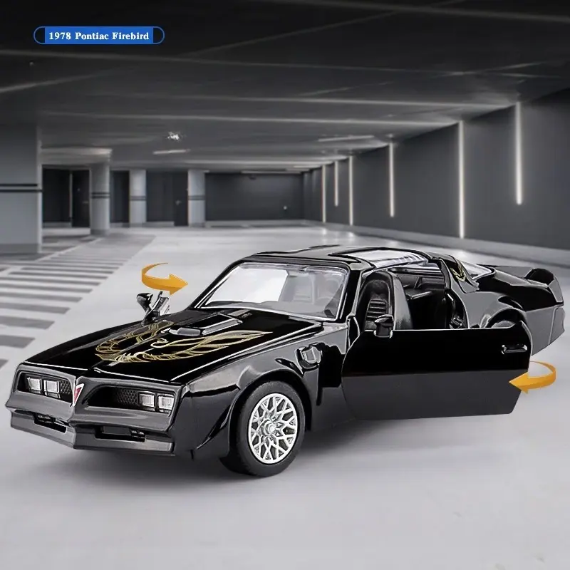 Simualtion 1:36 Pontiac Firebird Alloy Sports Car Model Diecast Metal Toy Vehicles Childrens Toy Collection miniature voiture
