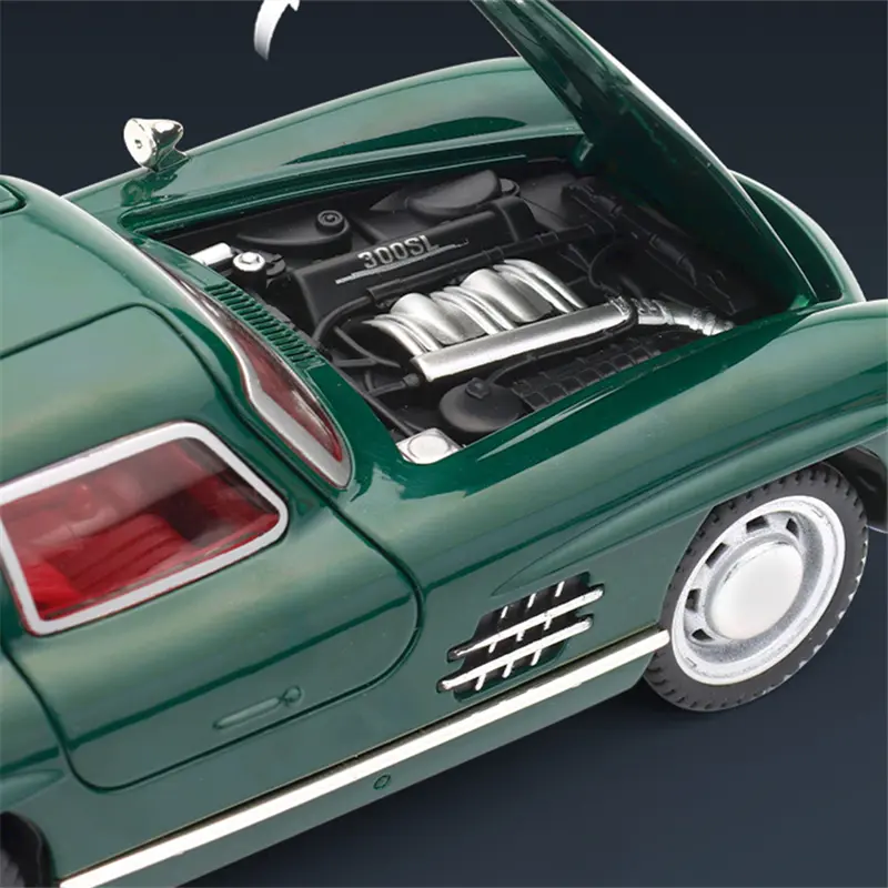 1:32 Benzs 300SL Alloy Car Model Diecasts Metal Classic Vehicles Car Model Simulation Sound and Light Collection Kids Toys Gifts