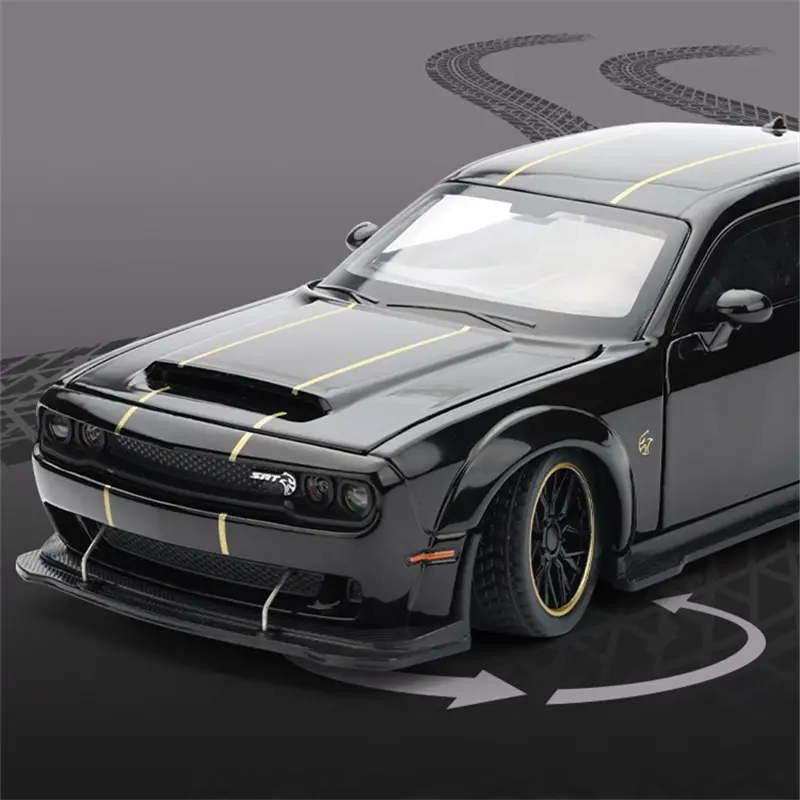 1:32 Dodge Challenger SRT Redeye Hellcat Alloy Musle Car Model Diecast Metal Sports Car Vehicles Model Sound Light Kids Toy Gift