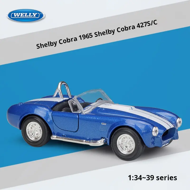 Diecast 1:38 Scale Classic Simulator Model Car Shelby Cobra Alloy Retro Car Metal Toy Car For Kids Gift Collection