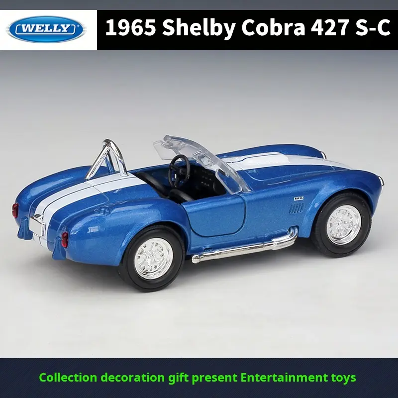 Diecast 1:38 Scale Classic Simulator Model Car Shelby Cobra Alloy Retro Car Metal Toy Car For Kids Gift Collection