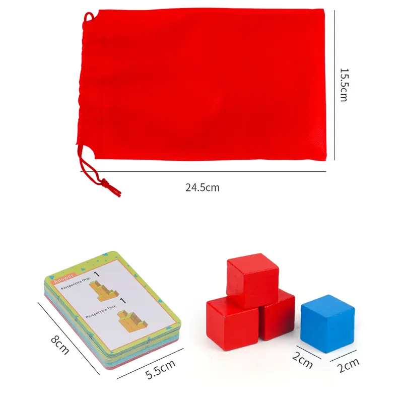Montessori Block Puzzle Toy Spatial Logical Thinking Training Game Rainbow Stacking Blocks Math Educational Toys Gifts for Child