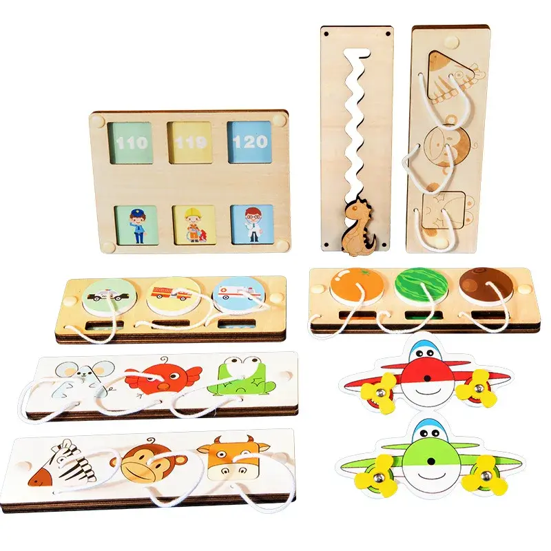 Diy Material Busy Board Accessories Montessori Teaching Aids Baby Early Education Learning Skill Toy Part Wooden Board Games