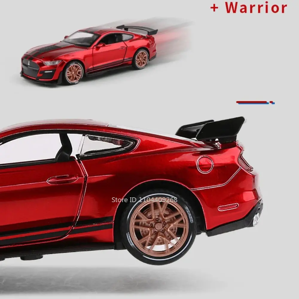 Scale 1:32 Mustang Shelby GT500 F-150 Toy Car Model Alloy Diecast Sound Light Pull Back Vehicle Models Kids Birthday Gifts