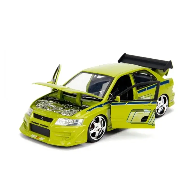 1:24 Brian’s 2002 Mitsubishi Lancer Evolution VII Diecast Car Metal Alloy Model Car decoration display collection gifts J235