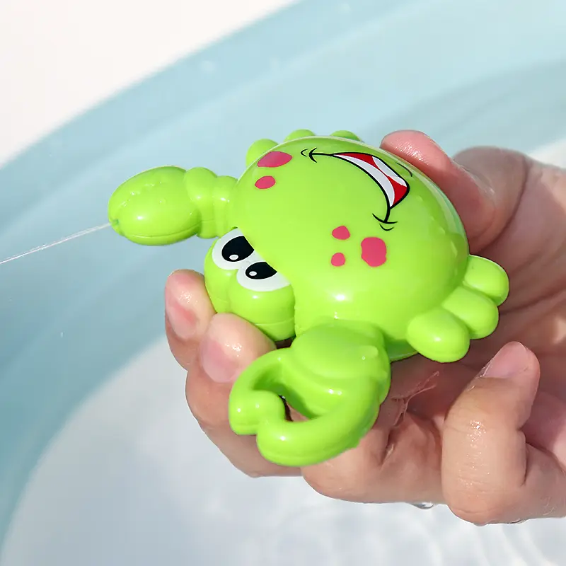 Bath Toys Fishing Games with Fish Net Squirt Fishes Crab Pool Bath Time Bathtub Toy for Toddlers Baby Kids Infant Girls Boys Age