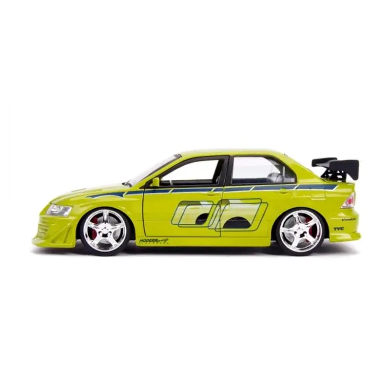 1:24 Brian’s 2002 Mitsubishi Lancer Evolution VII Diecast Car Metal Alloy Model Car decoration display collection gifts J235