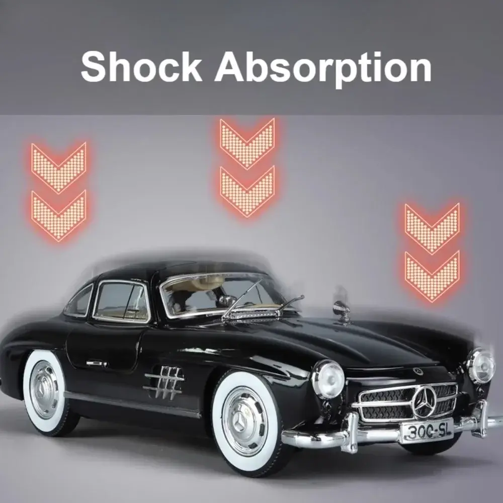 1:24 Scale 300SL Classic Car Model Toy Alloy Diecast Metal Sound Light Vintage Vehicle Models Collection Children's Toys Gifts