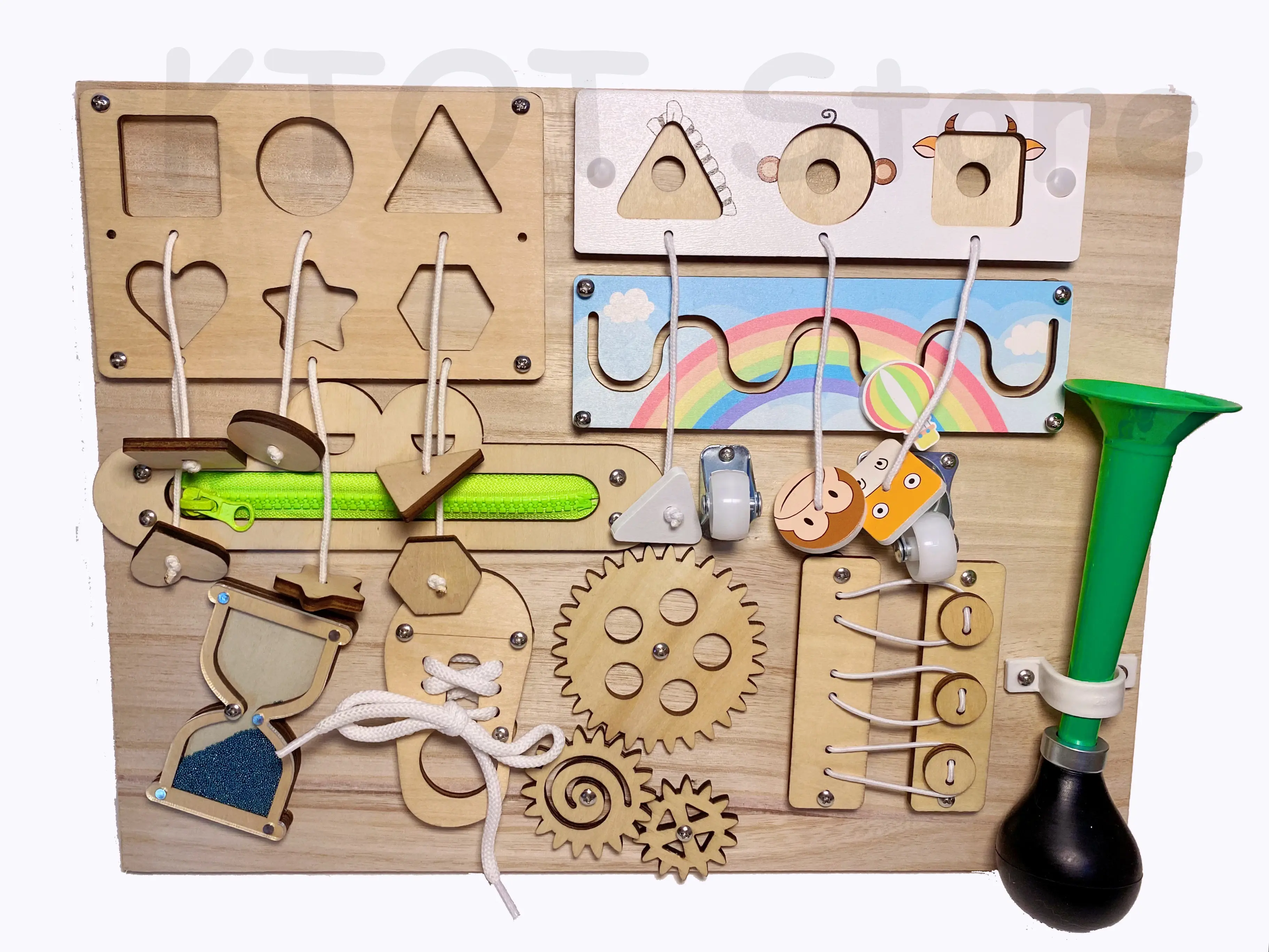 Diy Material Busy Board Accessories Montessori Teaching Aids Baby Early Education Learning Skill Toy Part Wooden Board Games