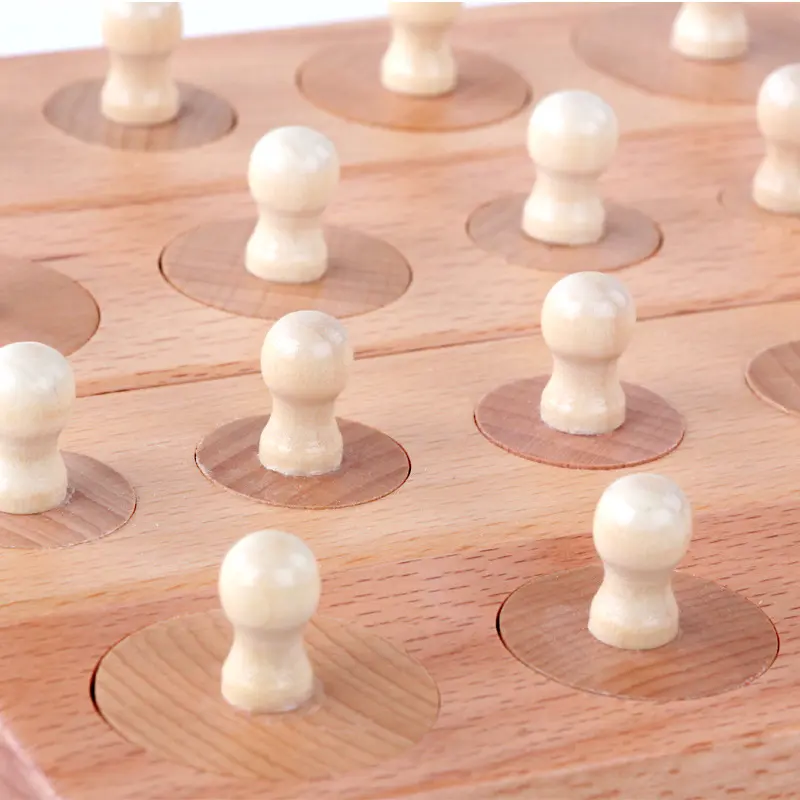 Wooden Montessori Set Cylinder Socket Puzzle Toy Baby Practice Senses Toys Preschool Children Educational Toys For Children Kids