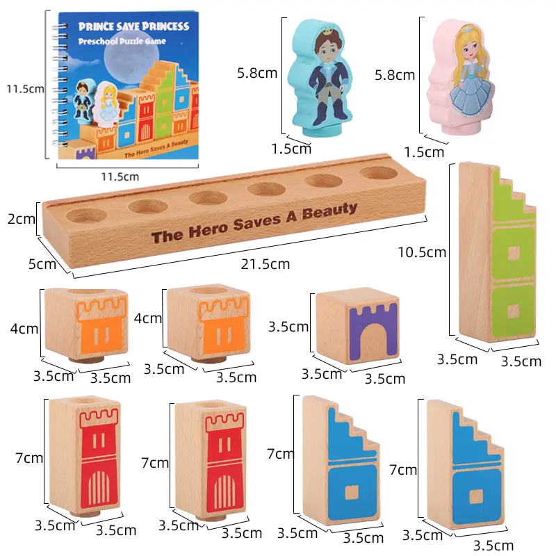 Kids Montessori Wooden Toys 3D Building Blocks Education Logical Thinking Sensory Toys Child Challenge Level Game Gifts For Kids