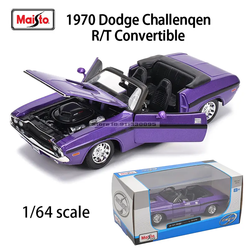 Maisto 1:24 1970 Dodge Challenger R/T Convertib alloy car model die-casting static precision model collection gift toy tide play