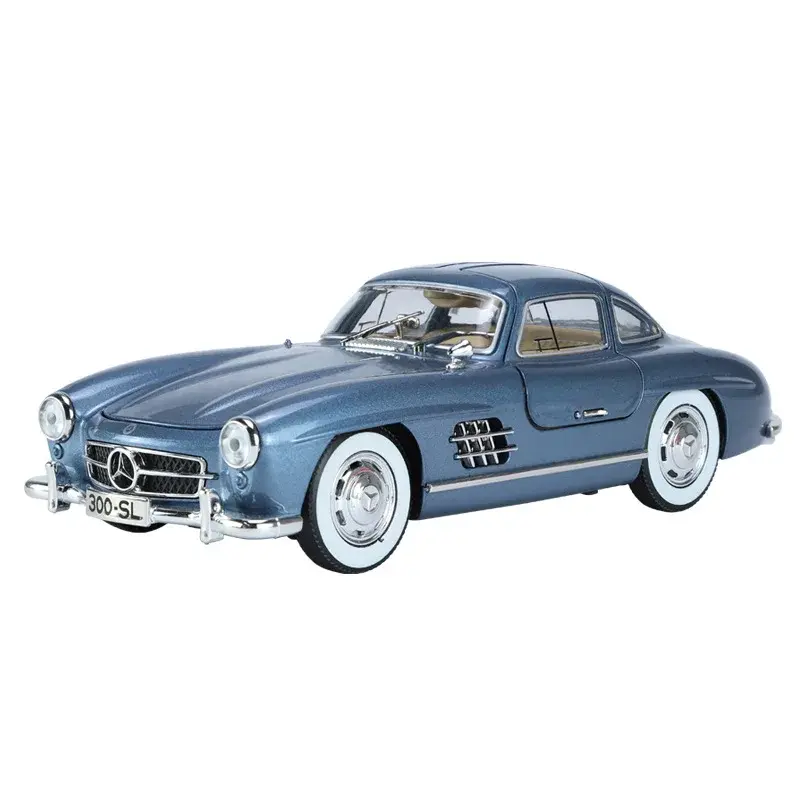 1: 24 Mercedes Benz 300SL Street Car Simulation Alloy Model Vintage Car Collection Decoration