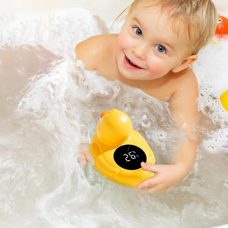 Baby Bath Tub Water Temperature Meter Waterproof Instant Read Baby Floating Duck Bath Temperature Gauge Cartoon Floating Bathtub