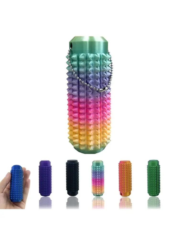 Little Ouchies Fidget, Pocket Mini Fidget Toy for Adults, Pain Stim Fidget, Venting Key Pendant, 1pcs Spiky Grippie Stim Keychai