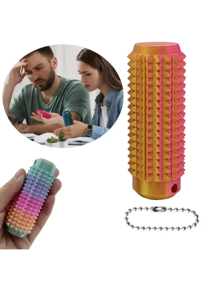 Little Ouchies Fidget, Pocket Mini Fidget Toy for Adults, Pain Stim Fidget, Venting Key Pendant, 1pcs Spiky Grippie Stim Keychai