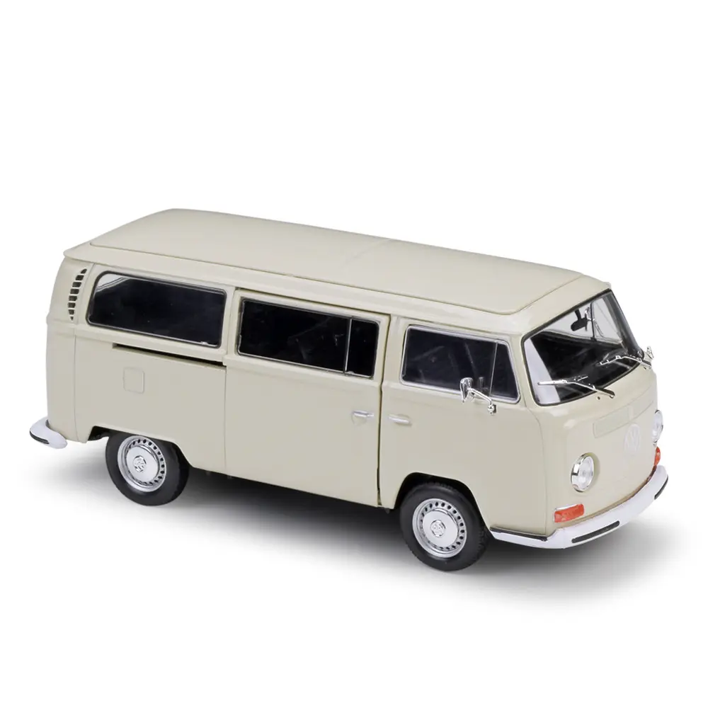 Welly 1:24 Volkswagen 1972 T1 T2 Bus Van Imitation Alloy Car Model Toy Gift Collection Display