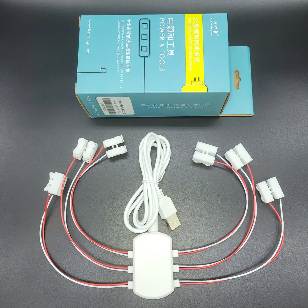 5V USB AC/DC Adapter / Power Supply with 6 Ports Output Railway Layout/Railroad Layout/Train Layout/Street lights Layout Diorama