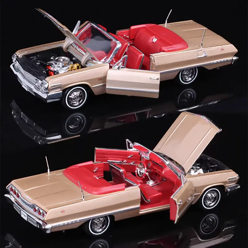 Have Flaws WELLY 1/24 Scale 1963 IMPALA Roadster Alloy Car Model Classic Collection Decoration Static Display -Paint Flaws