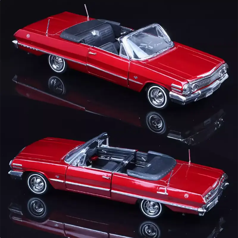Have Flaws WELLY 1/24 Scale 1963 IMPALA Roadster Alloy Car Model Classic Collection Decoration Static Display -Paint Flaws