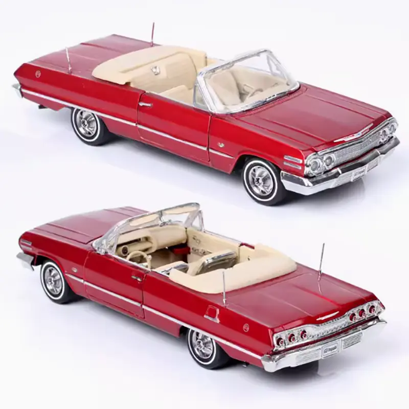 Have Flaws WELLY 1/24 Scale 1963 IMPALA Roadster Alloy Car Model Classic Collection Decoration Static Display -Paint Flaws