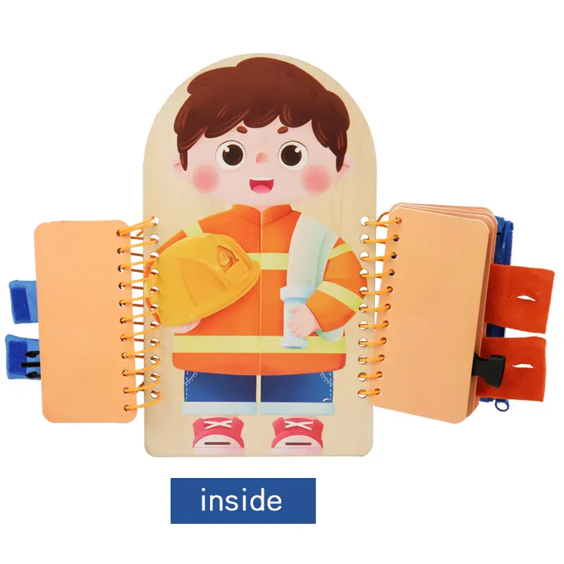 Wooden Busy Board Multi-layer For Children Montessori Early Education Games Toddlers Quiet Books Sensory Practice Dressing gift