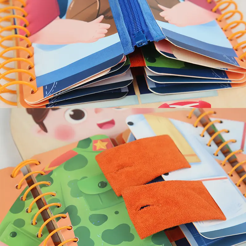 Wooden Busy Board Multi-layer For Children Montessori Early Education Games Toddlers Quiet Books Sensory Practice Dressing gift