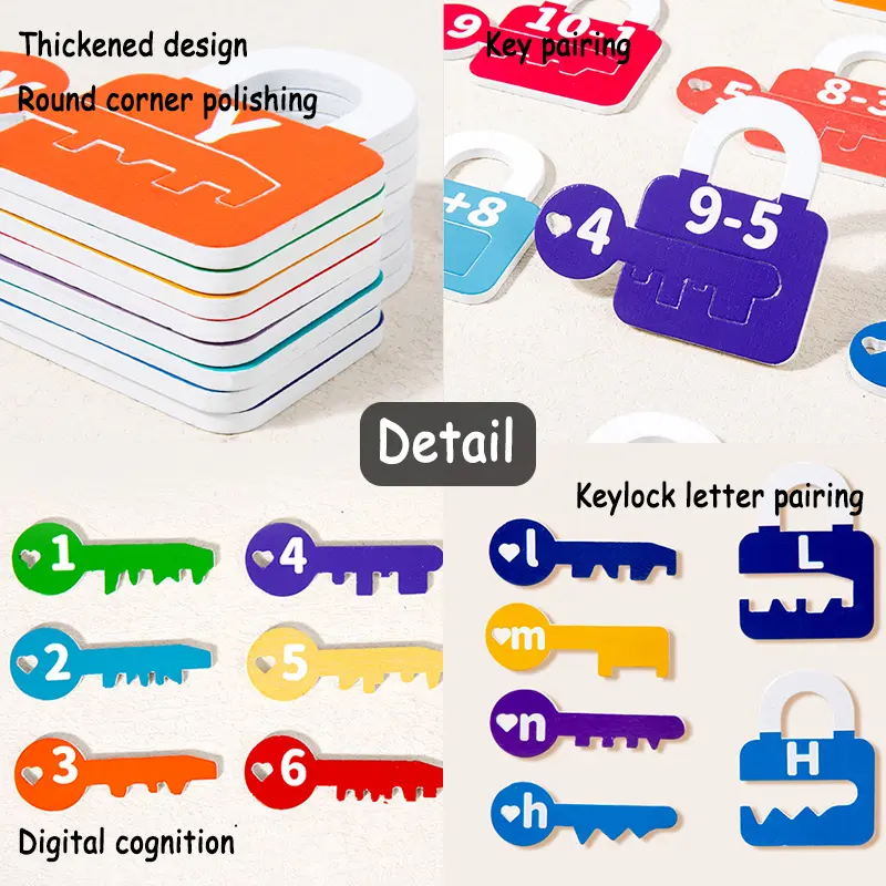 Montessori Number Letter Shape Matching Game Kid Colors Cognitive Logical Thinking Training Parish Activities Game Education Toy