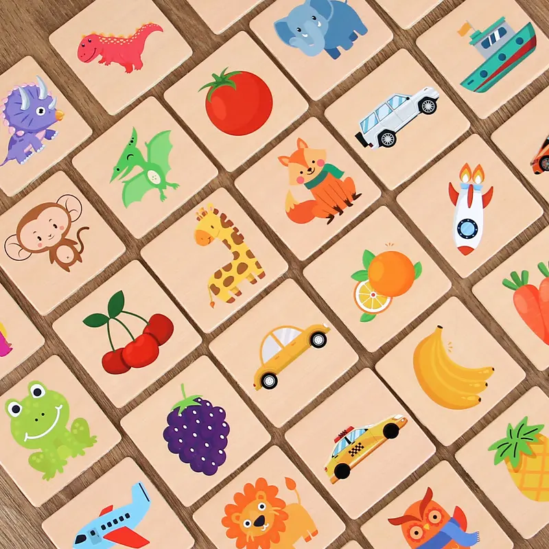 Wooden Montessori Find Shape Toy Animal Fruit Shadow Pairing Shape Puzzle Thinking Game Early Educational Toy Gift for Children