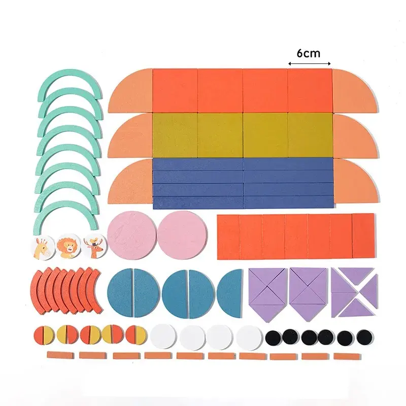 Kids Montessori Toys Creative Sticks & Rings Puzzle Color Sorting Shape Matching Preschool Education Toys Fine Motor Skills Toy