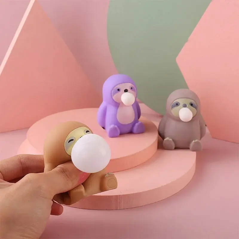 1PC Squeeze Toy Cute Bubble Squishy Toys Stress Relief Fidget Toy Squishy Balls Mermaid Unicorn Sloth Animals for Kids Adults