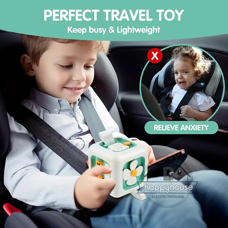Activity Busy Cube Sensory Toys for Toddlers Montessori Toys for 1 Year Old Travel Toys Educational Learning Toy for 12-18 Month