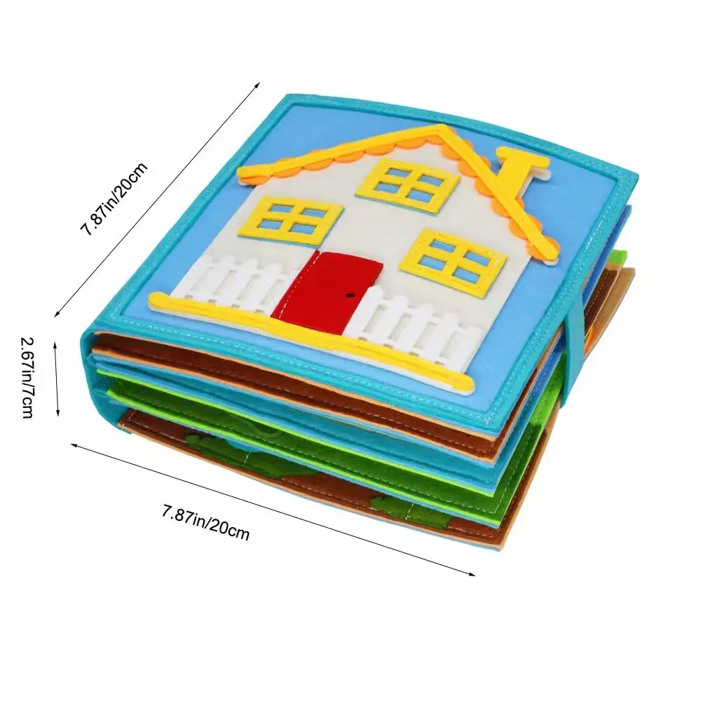 Toddlers Montessori Toy Busy Book 3D Baby Story Cloth Activities Felt Quite Book Board Preschool Learning Education Travel Toys
