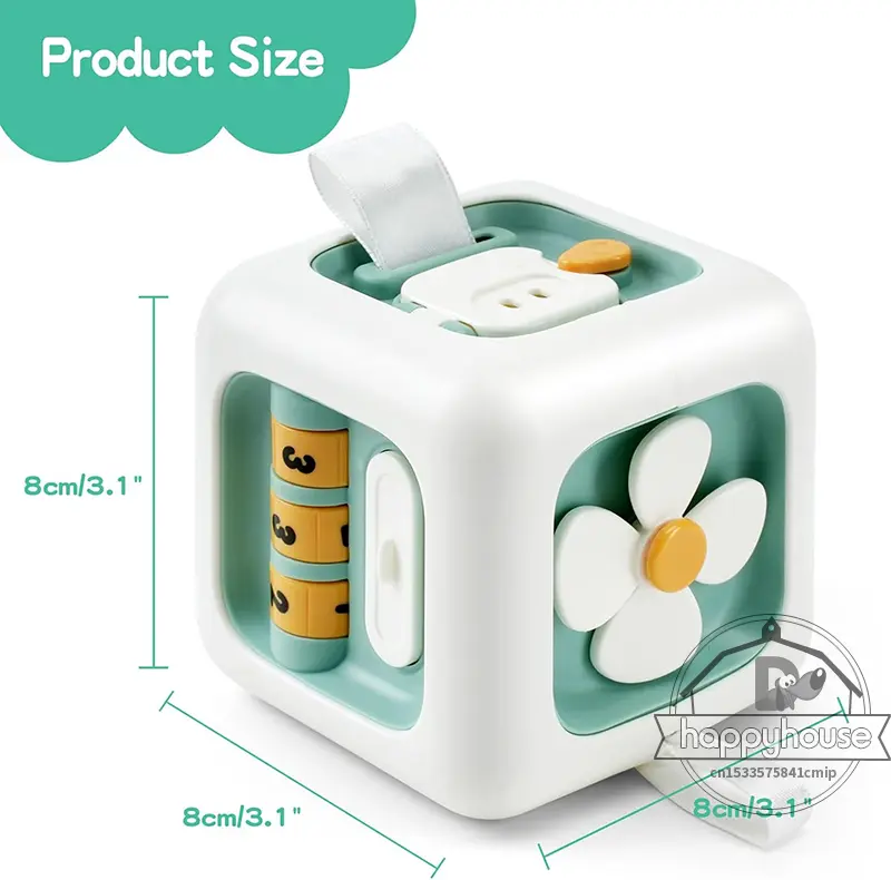 Activity Busy Cube Sensory Toys for Toddlers Montessori Toys for 1 Year Old Travel Toys Educational Learning Toy for 12-18 Month