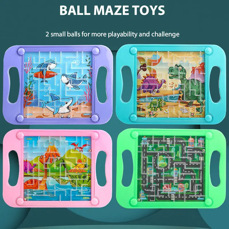 3D Maze Ball for Kids - Hand-eye Balance Gravity Memory Sequential Puzzle Montessori Educational Toy Ideal Children's Gift