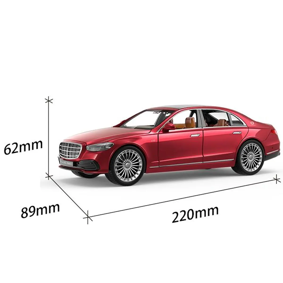 1:22 Benz Maybach S600 Alloy Luxy Car Model Diecasts Metal Metal Toy Vehicles Car Model High Simulation Kids Toy Gift