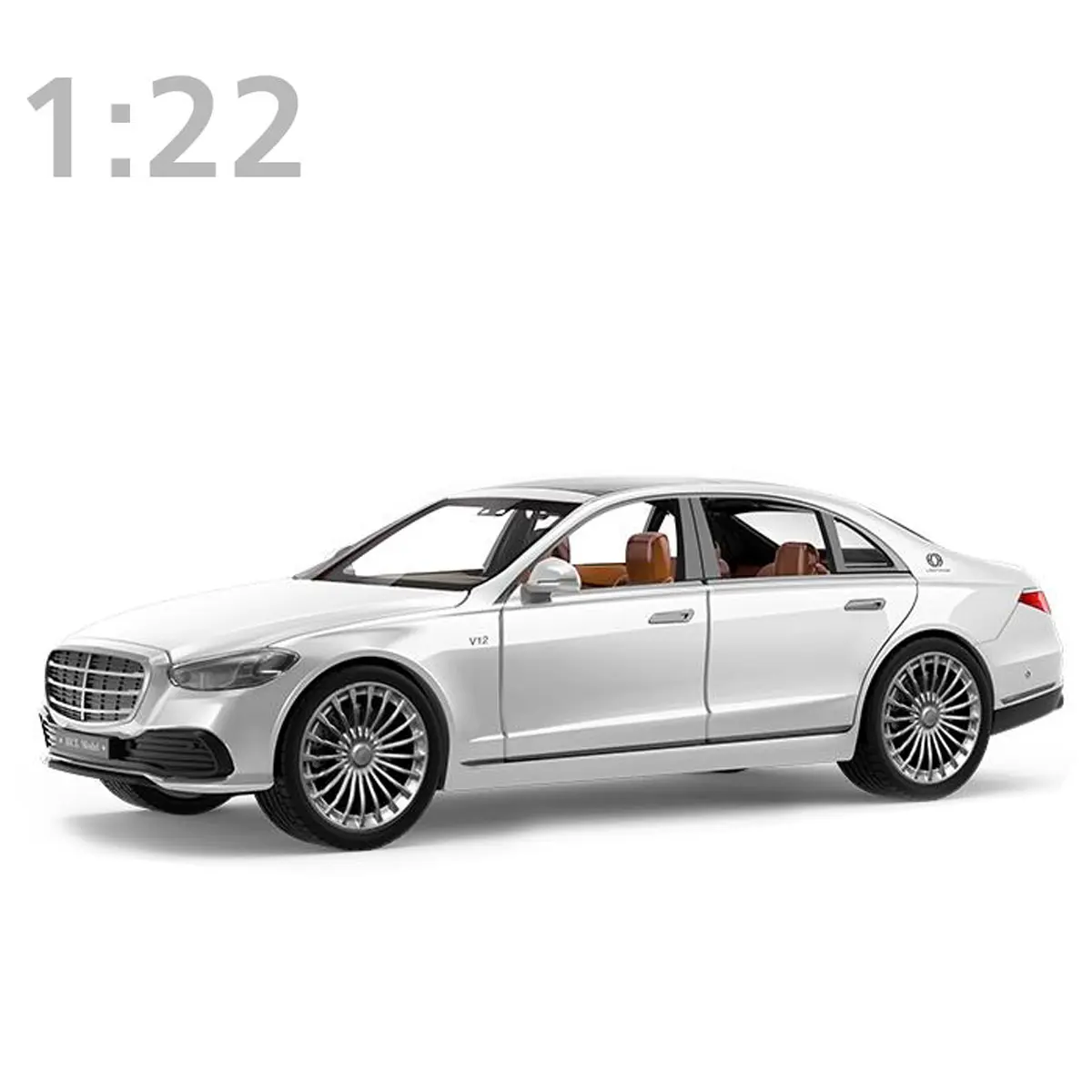 1:22 Benz Maybach S600 Alloy Luxy Car Model Diecasts Metal Metal Toy Vehicles Car Model High Simulation Kids Toy Gift